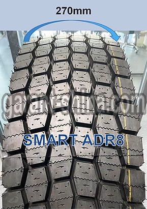 Aufine ADR8 Smart (приводная) 315/80 R22.5 156/150L 20PR - Фото ширины протектора